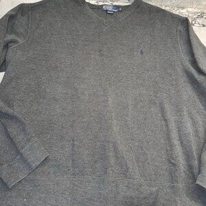 Polo By Ralph Lauren Men’s XL Gray Pullover Sweater V Neck